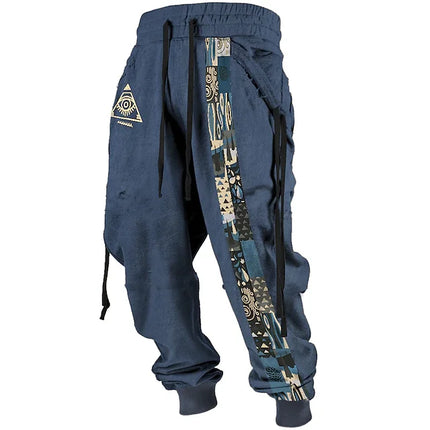 Men's 3D Printed Sports Pants, Long Pants Outdoor Street Casual Daily Polyester Black Red Blue Mid Waist Elastic Pants