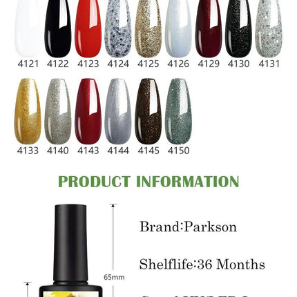 Parkson 2/3pcs Matte Top Coat Gel Nail Polish Kit Base Top Coat Set UV LED Nail Art Manicure Polish Primer Soak Off Nail Gel Set