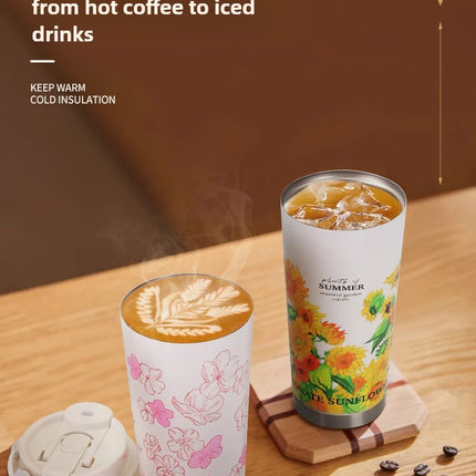 Stainless Steel Tumbler Vacuum Flasks Insulated Coffee Cups Leakproof Lid Travel Mug for Tea Thermos Cup Thermal Water Bottle