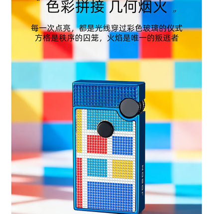 JOBON New Style Direct-jet Visible Transparent Gas Chamber Inflatable Lighter Windproof Men's Metal Cigarette Lighter Gift