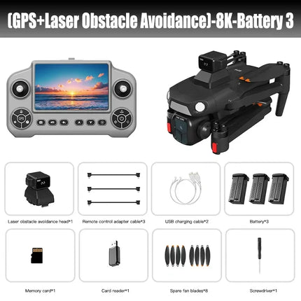 Lenovo  A1R 3S Original 8K Drone 4K 5G GPS 360° Laser obstacle avoidance Brushless Foldable Quadcopter RC Distance 3KM Dron