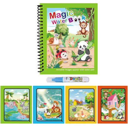 Repeated Children Drawing Coloring Books Sensory Early Education Puzzle Drawing Toys Ocean Dinosaur Animal Water Drawing Picture