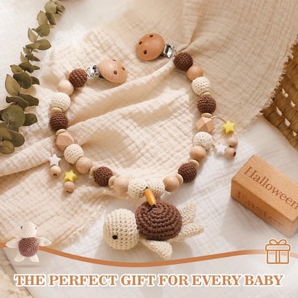 Baby Rattle Toys 0-12 Months Newborn Crochet Rattle Stroller Mobile Toys Wooden Clips Pendant Toys for Newborn Baby Animal Toys