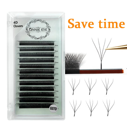 4D W Eylash Extension 5D 3D Russia Volume W Lash Fluffy Premade Fans Clover Mink Faux Cil Lashes Dolly Hybrid Eyelash 3D Cilios