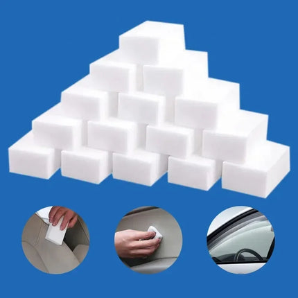 50/100Pcs Magic Sponge Cleaner Melamine Foam Scrubber Scouring Pad for Kitchen Bathroom Stain Remover Household Cleaning Tools