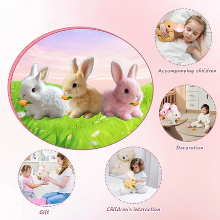 Children Puzzle Electronic Toys Electric Stuffed Rabbit Walk Bark Nod Birthday Parties Holiday Gifts Room Decoration