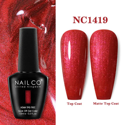 NAILCO 15ml Red Color Series Gel Varnish Coffee Gel Nail Polish Maximalism Reddish Gellak Design Brown Lacquer Nail Art Manicure