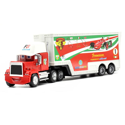 Hot Disney Pixar Cars And Truck Set Lightning Mcqueen Dinoco Hauler Mack Truck Model The King Racing Car Birthday Gift for Boys