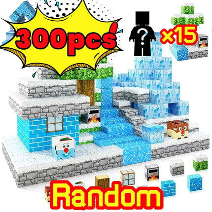 10-500 pcs World Magnetic Building Block Set Pixel Building Toy DIY Magnetic Cube Brick Construction Magnet Toy Birthday Gift