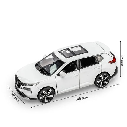 1/32 Nissan X-Trail SUV Miniature Diecast Toy Car Model Sound & Light Doors Openable Educational Collection Gift For Boy Kid