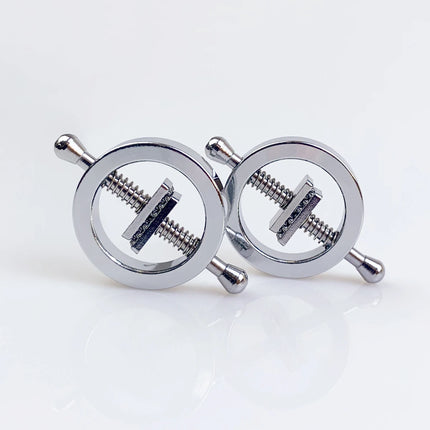 BDSM 1 Pair Metal Nipple Clamps Adjustable Breast Spring Clamps Bondage Sex Slaves Nipple clips Adult Sex Toys For Woman