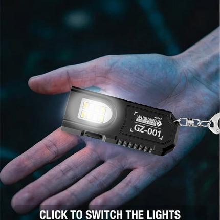 Portable Waist Hanging Keychain, Mini Flashlight, Multifunctional Emergency Charging, Anti Key Chain, Super Large, Bright, House