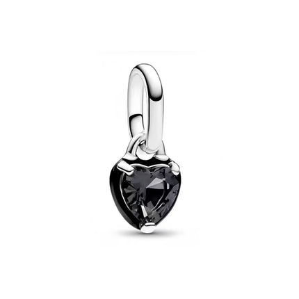 Romantic 925 Sterling Silver Purple Green Pink Chakra Heart Mini Dangle Charm Fit Pandora Me Bracelet DIY Women Jewelry