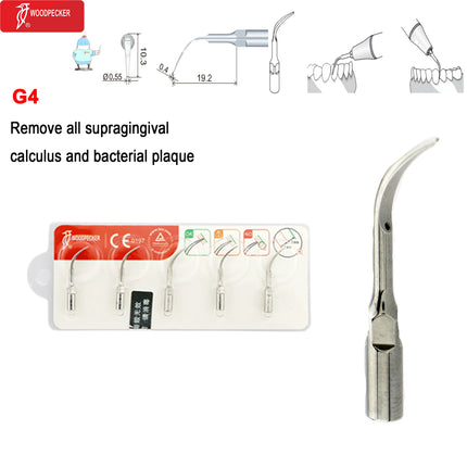 Original Woodpecker Dental Scaler Tips Ultrasonic Scaling Tip G1 G2 G3 G4 G5 G6 G7 G8 Fit For EMS UDS