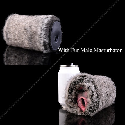 YOCY Realistic Dog Pocket Pussy Male Masturbator With Fur Penis Stroker Massager Dual Vagina Silicone Sex Toys For Men Pleasure