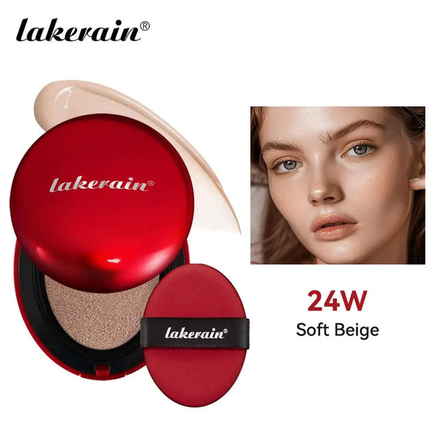 Lakerain Super Fit Air Cushion Liquid Foundation SPF40 PA++ High Concealer Long Lasting Korean Beauty Makeup Lightweight