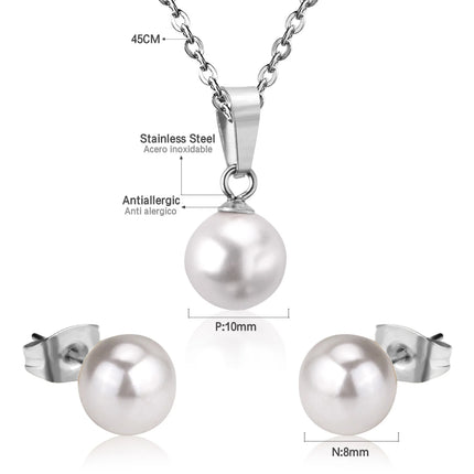 LUXUKISSKIDS Chic Elegant Heart Indian Fine Jewelry Sets Women Wedding Crown Steel Necklace And Earrings bijoux Bulk Wholesale