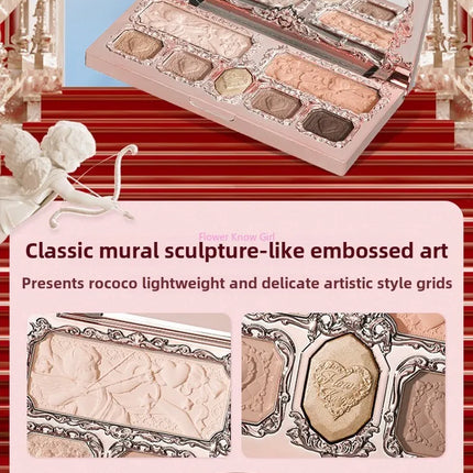 Flowerknows Strawberry Cupid Collection Facial Complexion Palette Blush Eyeshadow Highlighter Flower Know Face Bronzer Palette