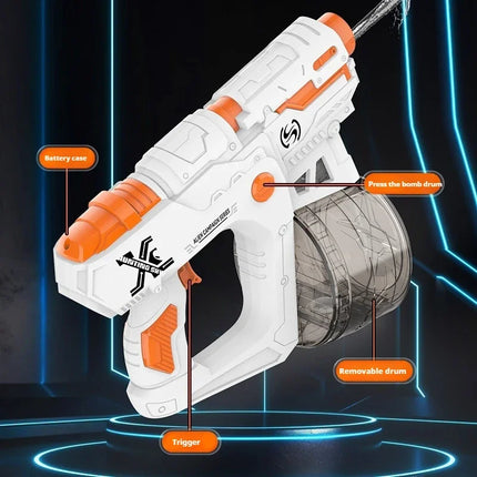 Water Gun Electric Waterguns Automatic Large Capacity Long Range Guns Children's Water Toys Swimming Pool Beach Toy for Children