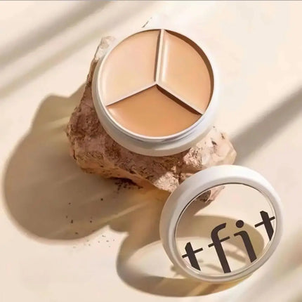 TFIT Three Color Concealer Precise Zoning Concealer Lasting Hydration Pre Makeup Lotion Invisible Pore Brightening Skin Cream