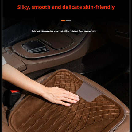 For VW Volkswagen POLO Tiguan R line Rline Flannel Car Seat Cushion, Non-Slip All-Season Auto Cushion Pad