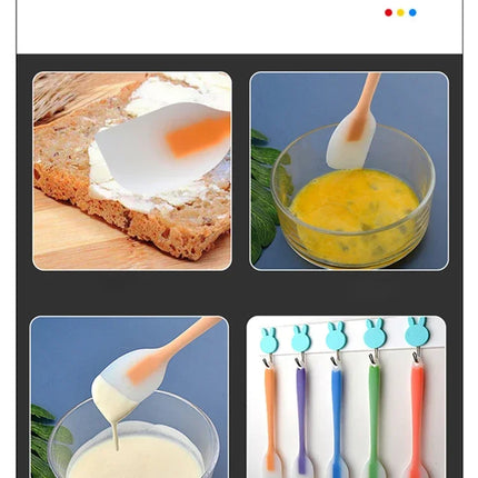 7Pc Silicone Spatula Cream Butter Cooking Baking Spatula Heat-resistant Silicone Spatula Transparent Kitchen Baking Tools