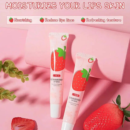 LAIKOU Strawberry Lip Balm  Moisturizing Refreshing Non-sticky Anti-Cracked Lip Mask Lips Care 18g