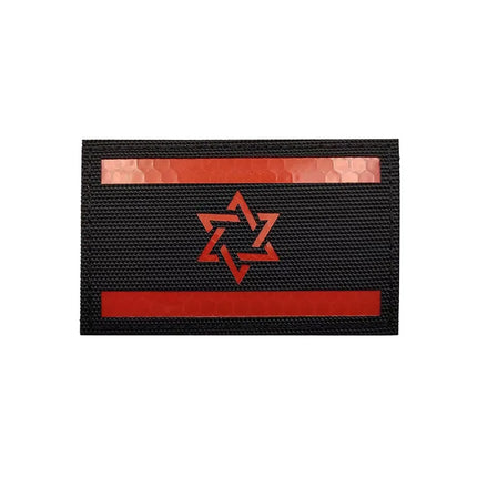 Israeli National Flag Reflective Patches Embroideried Military Uniform Armband Tactical Morale Embroidery Badge Israel Patches