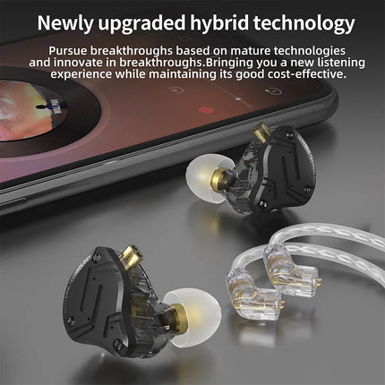 KZ ZS10 Pro X Wired In-Ear Headphones HiFi Bass Monitor Music Headphones Sports Headphones