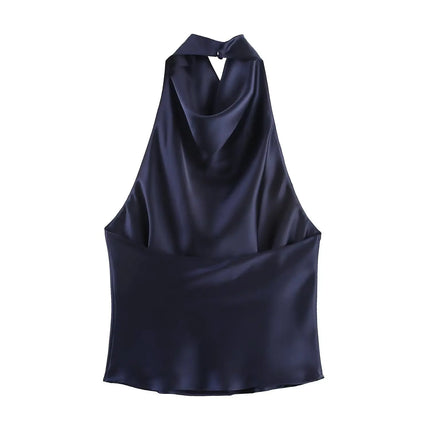 JNLEAOG Autumn New Women's Faion Design Silk Satin Feel Hanging Ne Dr European Sle Bal Slim Fit Polyester Velvet