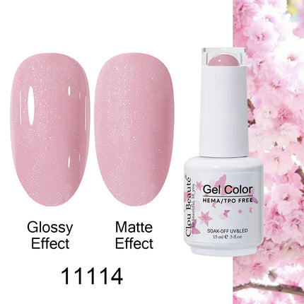 Clou Beaute 15ml HEMA TPO FREE Color Gel Nail Polish Nude Pink Red Green Collection Nail Gel Polish Glitter Soak Off UV LED Gel