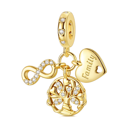Gold Series DIY Charms Bead Original 925 Sterling Silver Inlaid Zirconium Sun Leopard Pendants Fit Bracelet Jewelry Gift Marking