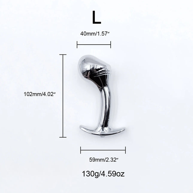 1pc Metal Dildo Anal Plug, Gem Base Butt Plug, Outdoor Wear Anchor Close-Fitting Design, Male and Female Masturbators, Adult Sex Toys