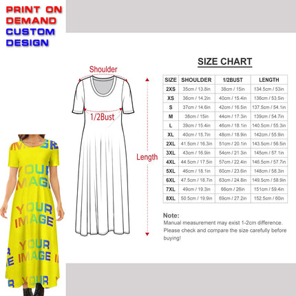Custom Dress Print On Demand Party Sexy Girls Cartoon Image Design Women Uniforms Matching Clothes Customized DIY Dropshipping