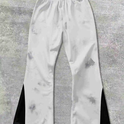 Y2k Flared Pants Men Loose 3D Print Trousers Casual Sweatpants Mid Waist Sporty Female Clothes Streetwear Hip Hop Vintage Pants