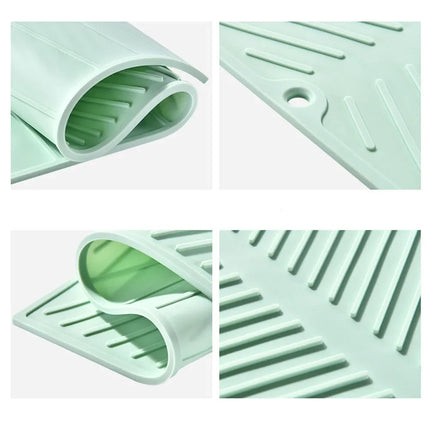 1Pc Silicone Dish Drying Pad Non-Slip Dish Drying Mats Pots Dish Drain Mat Tableware Folding Dish Pad Kitchen Utensils