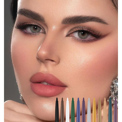 Eyeliner Pen Is Waterproof, Sweat-Proof, Does Not Smudge, Easy for Beginners to Use, Green, Purple, Black, Long-Lasting, Non-Fading Eyeliner Pen