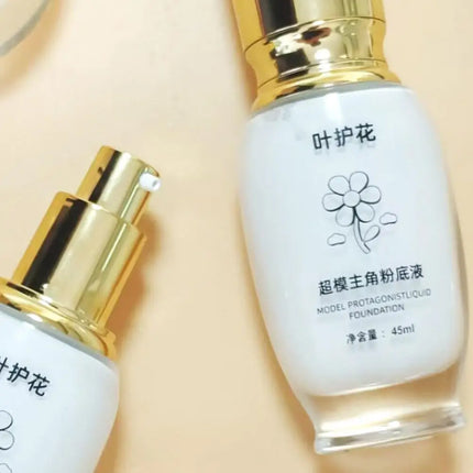 45ML Pure White Liquid Foundation Goth White Foundation Cream Concealer Cosplay Clown Halloween Face Body Paint Zombie Make-Up