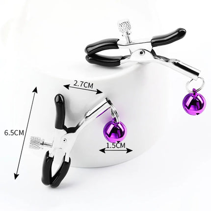 Adjustable Nipple Clamps with Bells Harness BDSM Adult Game Fantasy Clitoris Clips Sexy Breast Stimulator Flirting Toy For Women