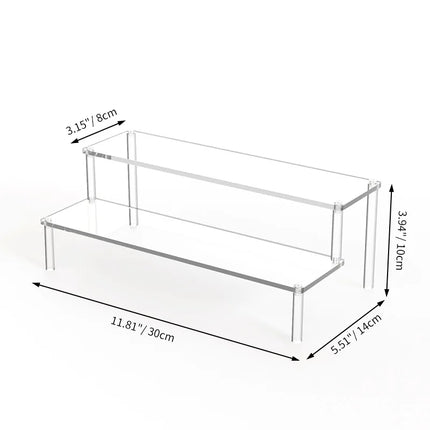 1pcs Multi-Layer Acrylic Display Stand Cake Display Rack High Transparent Trapezoidal Storage Shelf Perfect for Dessert Cupcake