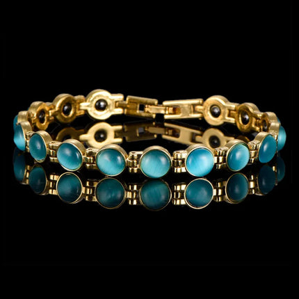 Wu's 2022 Hot Selling New Products Plated 18K Gold Opal Bracelet Magnet Bracelet for Women Energy Magnetic Bracelet