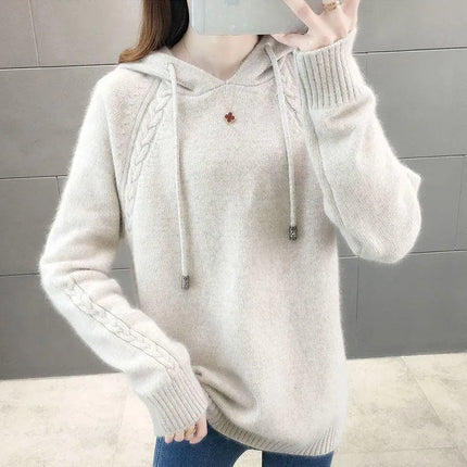 Plain Baggy Hoodies Sweatshirt for Women Korean Popular Clothes Basic Long Sleeve Cheap New in Nice Color Kpop Woman Hooded Tops