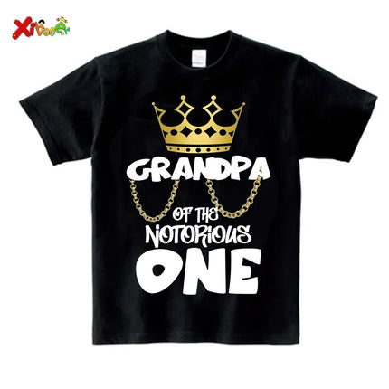 Notorious One Shirt Birthday Boy Shirt for Kids Family Matching Outfits Party Shirts Custom Name Girl Toddler Baby Familia Shirt