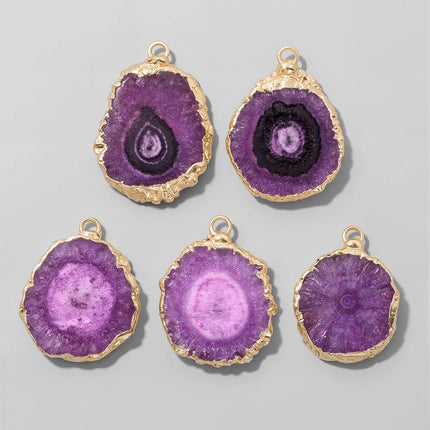 Fashion Irreguar Druzy Agat Pendant Natural Quartz Connector Charms For Jewelry Making  Necklace Bracelet Earrings DIY 2pcs/lot