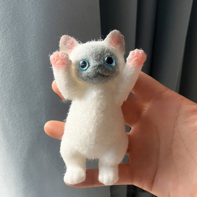 Extra Large Squishy Cute Flocking Cat Stress Relief Fidget Toy Soft Plush for Kids Adults Relaxation Home Office Decor Gift