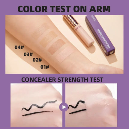 QIBEST Concealer Waterproof and Sweat Resistant Long Lasting Concealer Blush Cover Stains Acne Marks and Fade Dark Circles