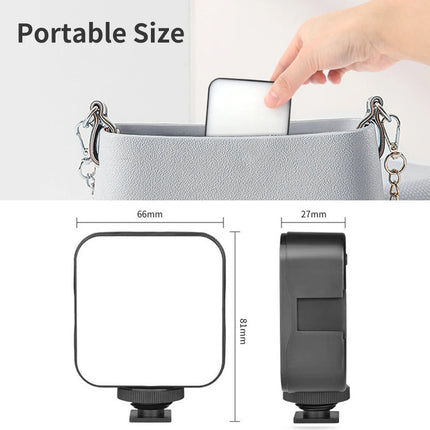 Mini LED Clip Video Light Portable Canon Camera Gopro Vlog Photographic Fill Light 5W 6500K for Tiktok Video Conference Selfie