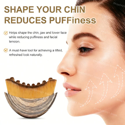 1/2/3Pcs Portable Lymphatic Face Contour Brush Face Massage Reduce Double Chin Puffiness Facial Sculpting Guasha Face Scraper