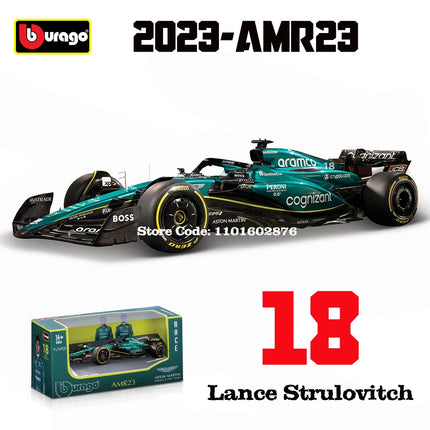 Bburago 1:43 F1 Red Bull Ferrari Mercedes Benz Aston Martin McLaren Alfa Romeo alloy luxury car die cast car model toy series
