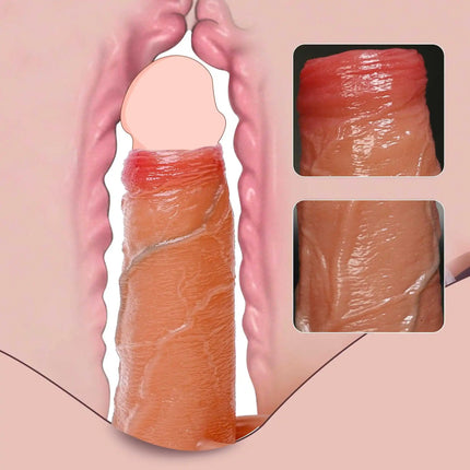 Realistic Penis Sleeve Extender Cock Sleeve Reusable Silicone Condom Dick Enlargement Delay Ejaculation Sex Toys for Men Sexual
